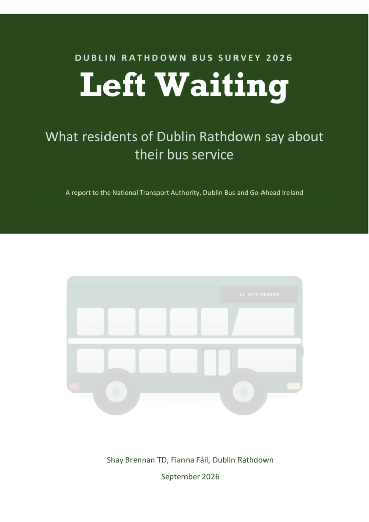 Cover of the "Left Waiting" Dublin Rathdown bus survey report