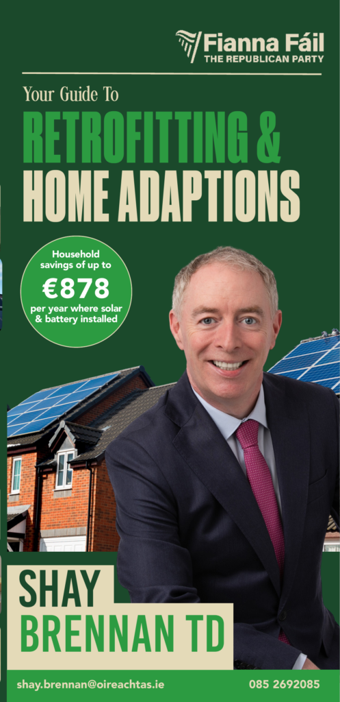 Front cover of Shay Brennan TD's guide to retrofitting and home adaptation grants
